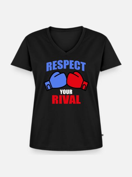 Boxhandschuhe - Frauen Premium Bio T-Shirt mit V-Ausschnitt - Schwarz