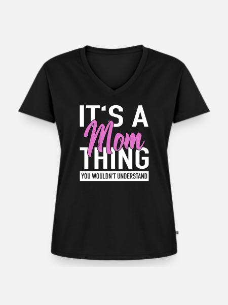 Beste Mutter Mama - Frauen Premium Bio T-Shirt mit V-Ausschnitt - Schwarz