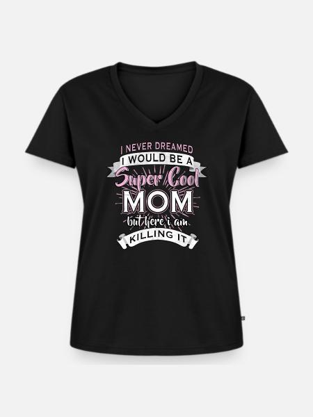 Beste Mutter Mama - Frauen Premium Bio T-Shirt mit V-Ausschnitt - Schwarz