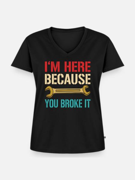 Mechaniker Mechatroniker Mechanik Techniker - Frauen Premium Bio T-Shirt mit V-Ausschnitt - Schwarz
