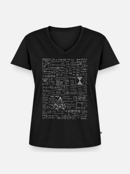 Mathelehrer - Frauen Premium Bio T-Shirt mit V-Ausschnitt - Schwarz