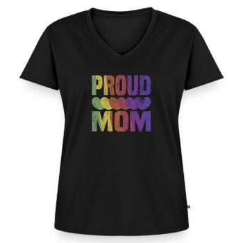 Lgbt Lesbian Rainbow Flag Bisexual Queer - Women's Premium Organic V-neck T-shirt - black - Front - AI Model Female 172 light (172cm)