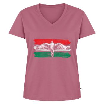 Hongrie Europe Idée de cadeaux - T-shirt encolure en V Premium bio Femme - mauve - Devant - AI Model Female 172 dark (172cm)
