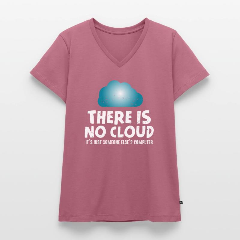 No cloud computer humor programmer Women's Premium Organic V-neck T-shirt