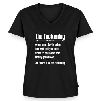 Den fucking sarkasme citat sarkasme fuck - Premium økologisk T-shirt til kvinder - sort - Foran - AI Model Female 172 light (172cm)
