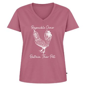 BDSM Ehemann Hahn Käfig Männliche Keuschheit - Frauen Premium Bio T-Shirt mit V-Ausschnitt - Mauve - Vorne - AI Model Female 172 dark (172cm)