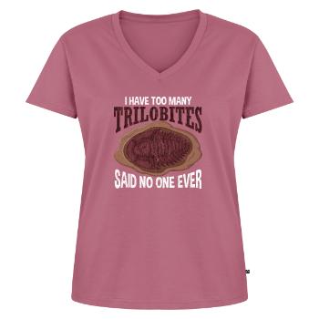 Geology Trilobites Fossil Collector Geologist - Women's Premium Organic V-neck T-shirt - mauve - Front - AI Model Female 172 dark (172cm)