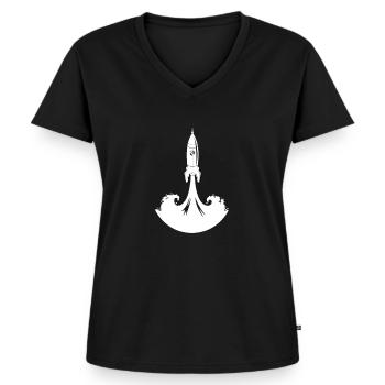 Rocket Gift Military Army Bomb - Women's Premium Organic V-neck T-shirt - black - Front - AI Model Female 172 light (172cm)