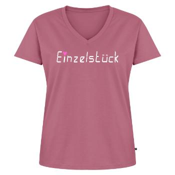 Einzelstück - Frauen Premium Bio T-Shirt mit V-Ausschnitt - Mauve - Vorne - AI Model Female 172 dark (172cm)