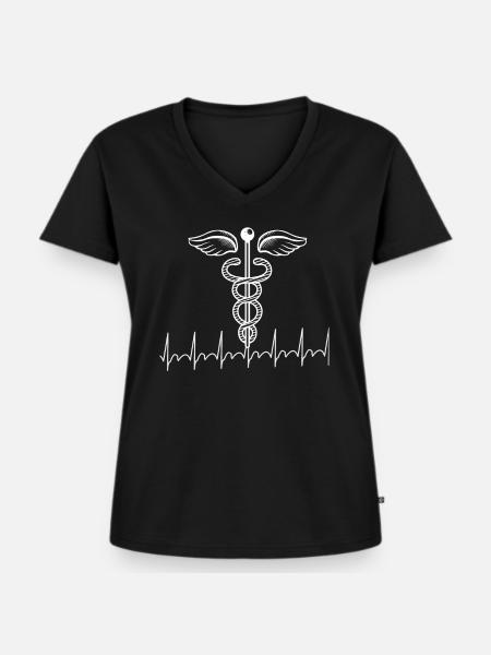 Nurse nurse Gesche - Women's Premium Organic V-neck T-shirt - black
