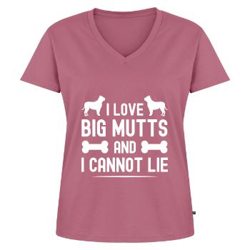 I love big mutts and I can't lie - Women's Premium Organic V-neck T-shirt - mauve - Front - AI Model Female 172 dark (172cm)