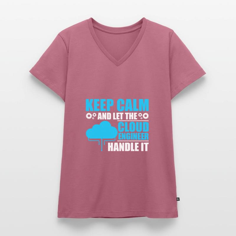 Cloud-Administrator Cloud-Devops Frauen Premium Bio T-Shirt mit V-Ausschnitt