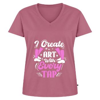 Tap Dancer Tap Dance Shoes Tap Dance Instructor - Women's Premium Organic V-neck T-shirt - mauve - Front - AI Model Female 172 dark (172cm)