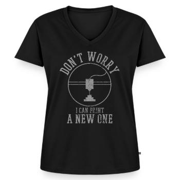 3D-Druck - Frauen Premium Bio T-Shirt mit V-Ausschnitt - Schwarz - Vorne - AI Model Female 172 light (172cm)