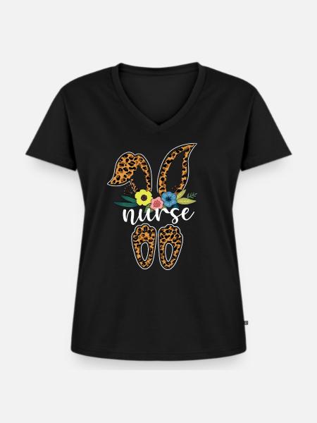 Ostern - Frauen Premium Bio T-Shirt mit V-Ausschnitt - Schwarz