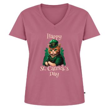 Happy St. Catrick's Day Patty - Women's Premium Organic V-neck T-shirt - mauve - Front - AI Model Female 172 dark (172cm)
