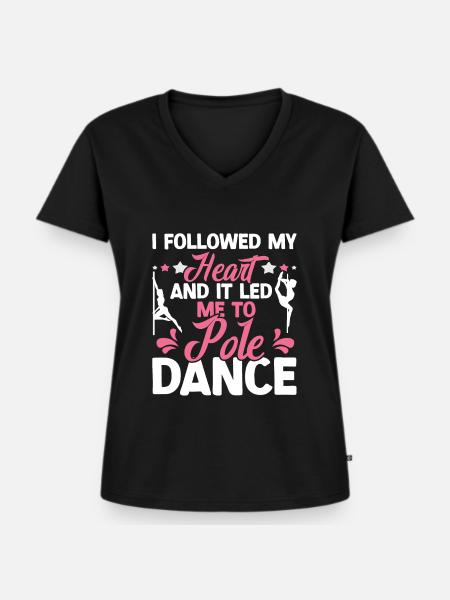 Pole Dance - Frauen Premium Bio T-Shirt mit V-Ausschnitt - Schwarz