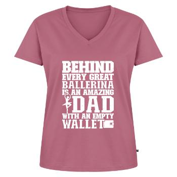 Ballet - T-shirt encolure en V Premium bio Femme - mauve - Devant - AI Model Female 172 dark (172cm)