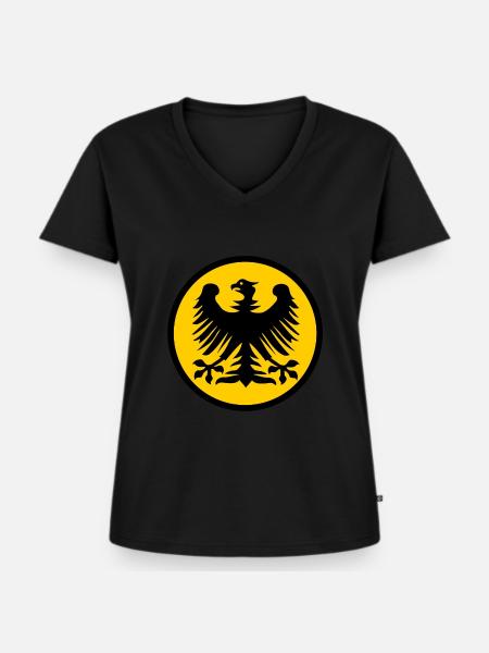 Deutschland zuerst - Frauen Premium Bio T-Shirt mit V-Ausschnitt - Schwarz