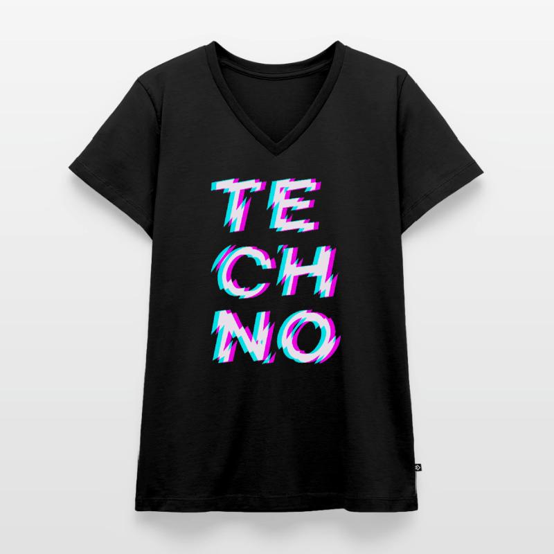 Techno Rave Women's Premium Organic V-neck T-shirt