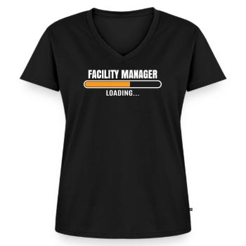 Facility Manager Beruf Mitarbeiterin Geschenkidee - Frauen Premium Bio T-Shirt mit V-Ausschnitt - Schwarz - Vorne - AI Model Female 172 light (172cm)