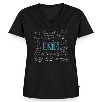 Matematiske formler Matematik - Premium økologisk T-shirt til kvinder - sort - Foran - AI Model Female 172 light (172cm)