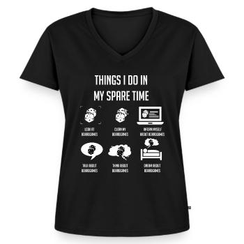 Board Games, Board Game, Board Games Games - Women's Premium Organic V-neck T-shirt - black - Front - AI Model Female 172 light (172cm)