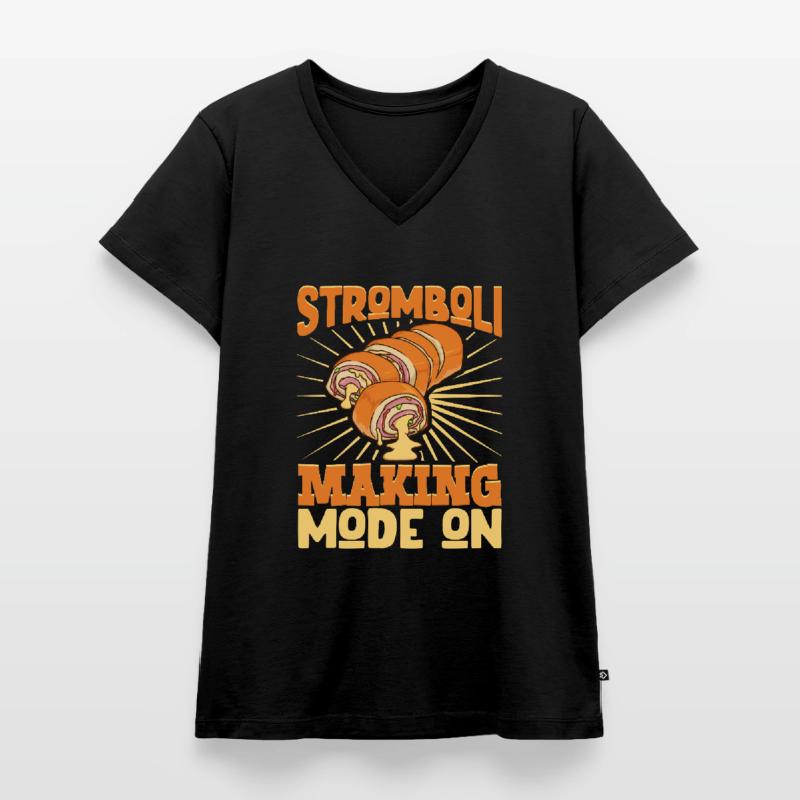 Stromboli Making Mode On - Stromboli Frauen Premium Bio T-Shirt mit V-Ausschnitt