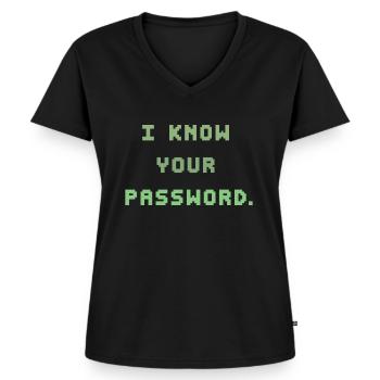 Virus Hacker - Women's Premium Organic V-neck T-shirt - black - Front - AI Model Female 172 light (172cm)