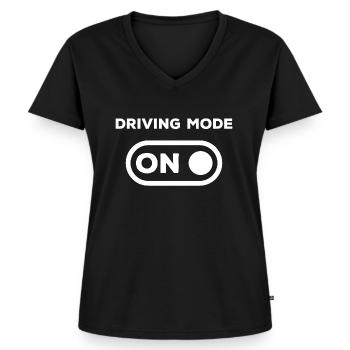 Führerschein - Frauen Premium Bio T-Shirt mit V-Ausschnitt - Schwarz - Vorne - AI Model Female 172 light (172cm)