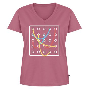 Synthétiseur modulaire Vintage Keyboard Analogique - T-shirt encolure en V Premium bio Femme - mauve - Devant - AI Model Female 172 dark (172cm)