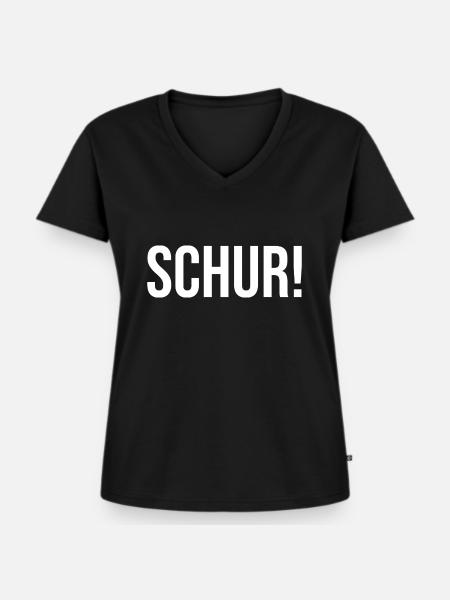 Schur Platt Siegerland Wittgenstein - Frauen Premium Bio T-Shirt mit V-Ausschnitt - Schwarz