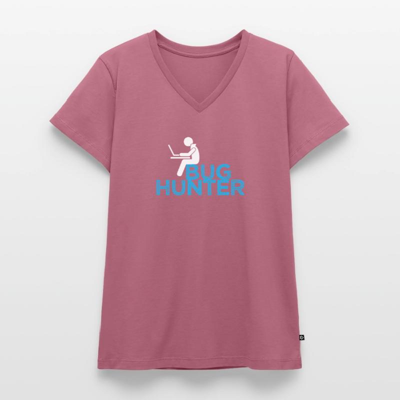 Programmierer-Fehlercode Lustiges Hacker-Entwickler-Geschenk Frauen Premium Bio T-Shirt mit V-Ausschnitt