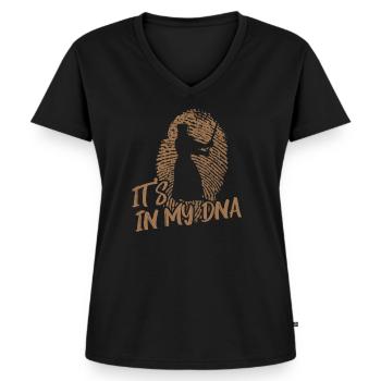 Kendo DNA - Women's Premium Organic V-neck T-shirt - black - Front - AI Model Female 172 light (172cm)