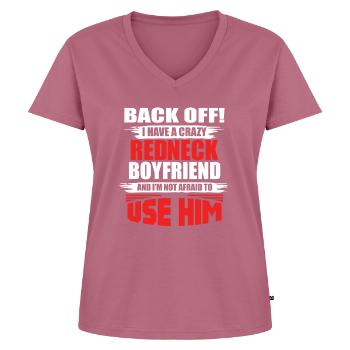 Redneck Trailer Park Cadeau I Caravan - Vrouwen Premium Bio T-shirt met V-hals - mauve - Voor - AI Model Female 172 dark (172cm)