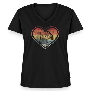 Dog Horses Say Dog Lover & Rider - Women's Premium Organic V-neck T-shirt - black - Front - AI Model Female 172 light (172cm)