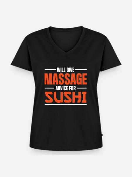 Massage Therapist - Frauen Premium Bio T-Shirt mit V-Ausschnitt - Schwarz