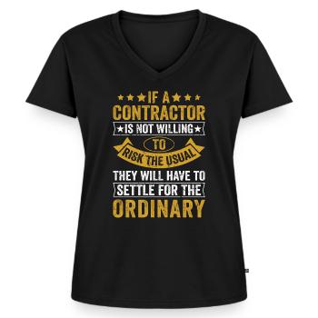 General Contractor Construction Handyman Builder - Women's Premium Organic V-neck T-shirt - black - Front - AI Model Female 172 light (172cm)