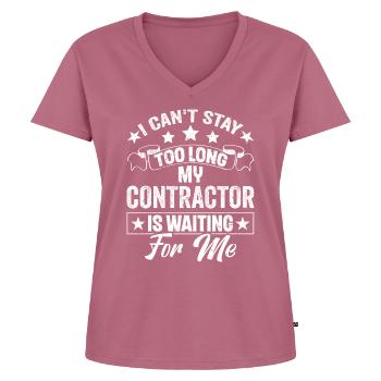 General Contractor Construction Handyman Builder - Women's Premium Organic V-neck T-shirt - mauve - Front - AI Model Female 172 dark (172cm)