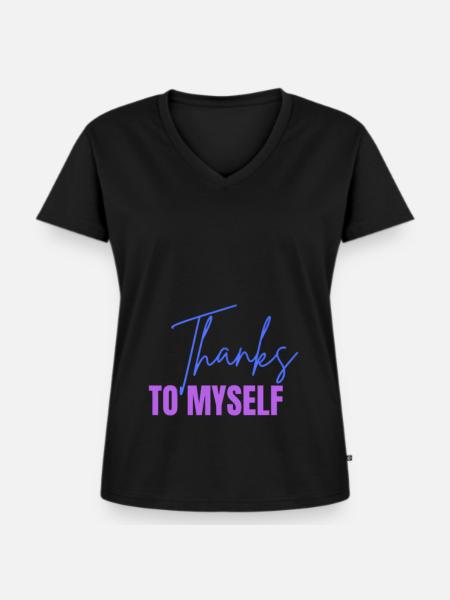 Zitat - Frauen Premium Bio T-Shirt mit V-Ausschnitt - Schwarz