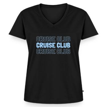 Cruise - Women's Premium Organic V-neck T-shirt - black - Front - AI Model Female 172 light (172cm)