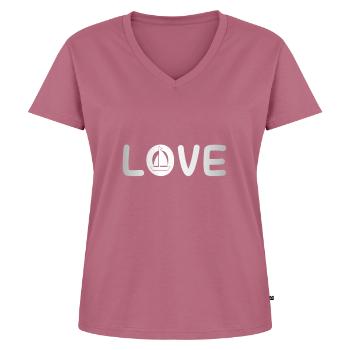 Amour de la voile - T-shirt encolure en V Premium bio Femme - mauve - Devant - AI Model Female 172 dark (172cm)