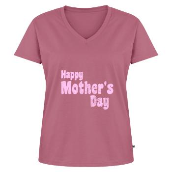 Happy Mother's day - Women's Premium Organic V-neck T-shirt - mauve - Front - AI Model Female 172 dark (172cm)