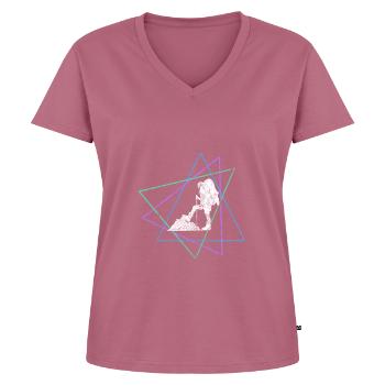 Alpinisme - T-shirt encolure en V Premium bio Femme - mauve - Devant - AI Model Female 172 dark (172cm)