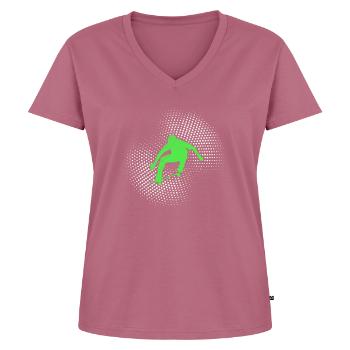 Skateboarding - Women's Premium Organic V-neck T-shirt - mauve - Front - AI Model Female 172 dark (172cm)