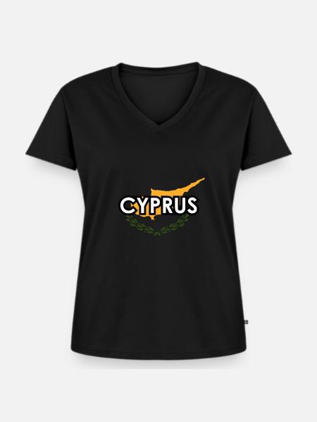zypern Land und Länder - Frauen Premium Bio T-Shirt mit V-Ausschnitt - Schwarz