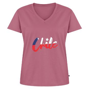 Chili - T-shirt encolure en V Premium bio Femme - mauve - Devant - AI Model Female 172 dark (172cm)
