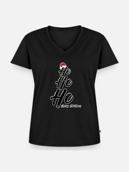 Weihnachten - Frauen Premium Bio T-Shirt mit V-Ausschnitt - Schwarz