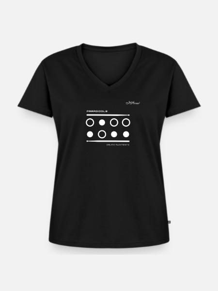 Para Weiß - Frauen Premium Bio T-Shirt mit V-Ausschnitt - Schwarz