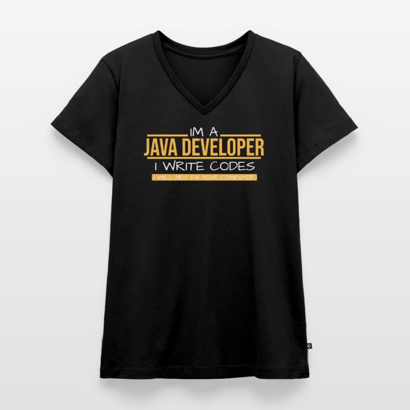 Java Developer Frauen Premium Bio T-Shirt mit V-Ausschnitt